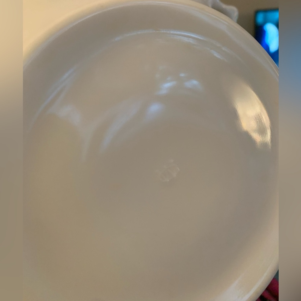 Mid Century White Milk Glass Centerpiece Bowl Westmoreland Doric Open Lace 14X11 - Picture 5 of 8